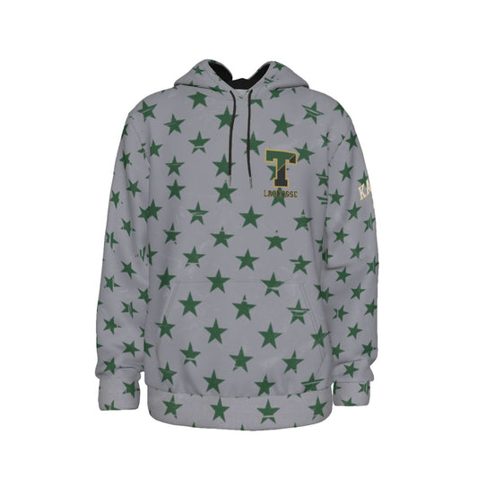 Adult TRYLAX Gray Flag and Stars Hoodie-Girl's Edition (Personalized)