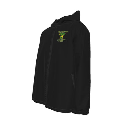 Adult Warriors Cheer Full Zip Rainjacket - Black