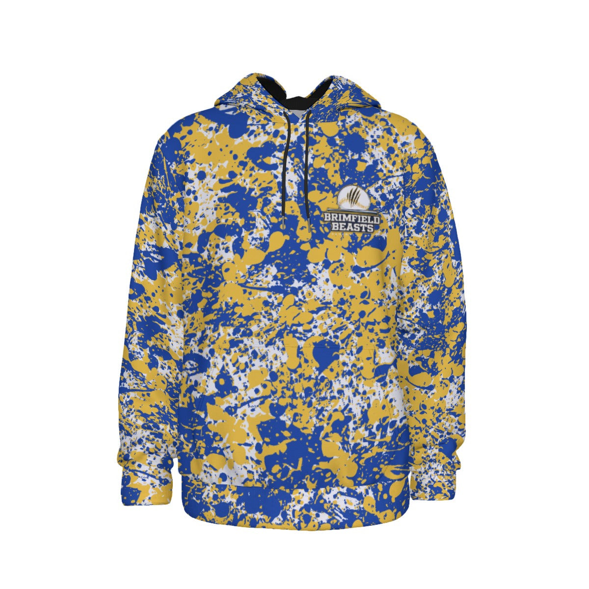 Adult Brimfield Beasts Baseball Paint Splatter Hoodie