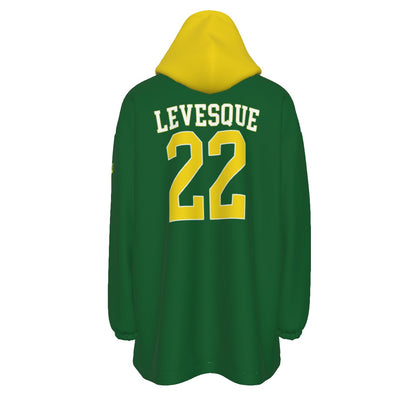 Adult Warriors Cheer Blanket Hoodie - Green Edition (Personalization Optional)