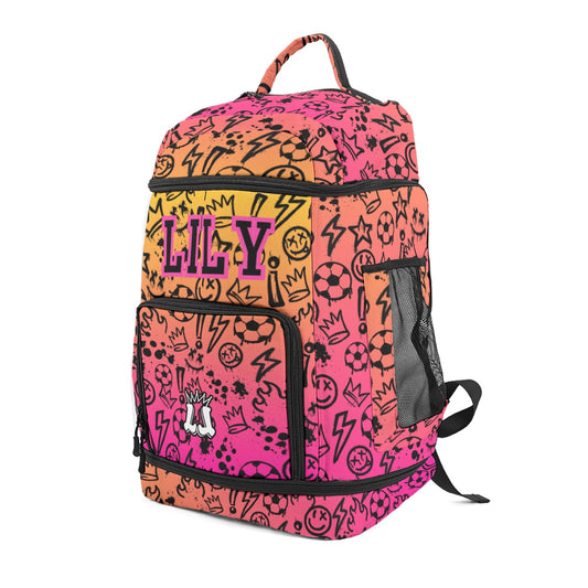 Personalized Multifunctional Sports Bag, Gradient Soccer Design
