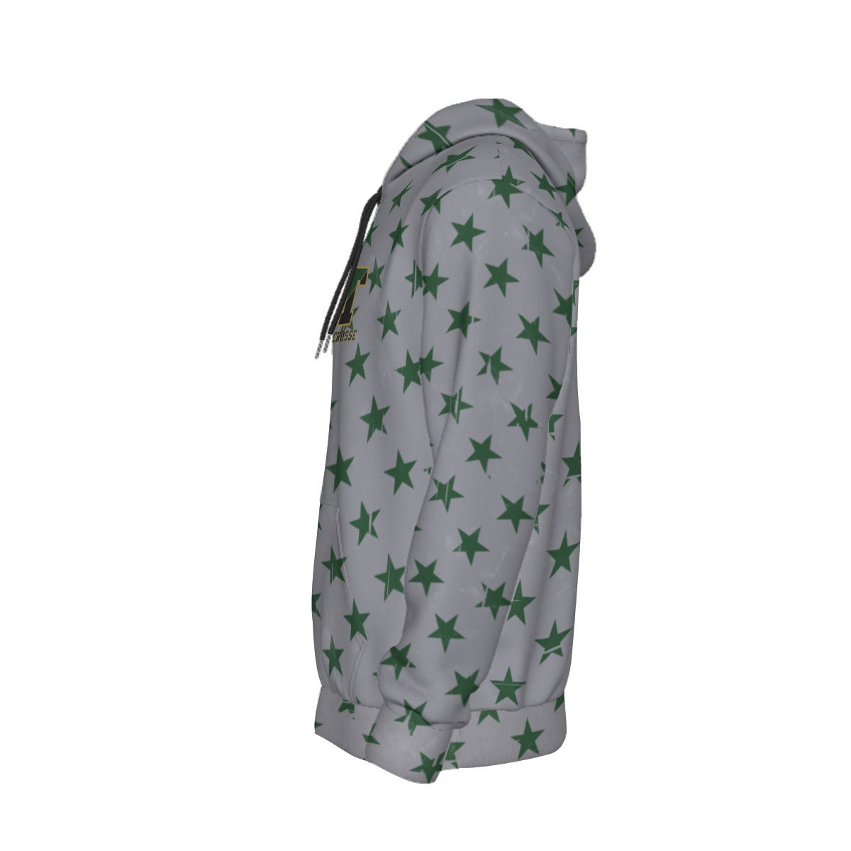 Adult TRYLAX Gray Flag and Stars Hoodie-Boy's Edition  (Non-Personalized)