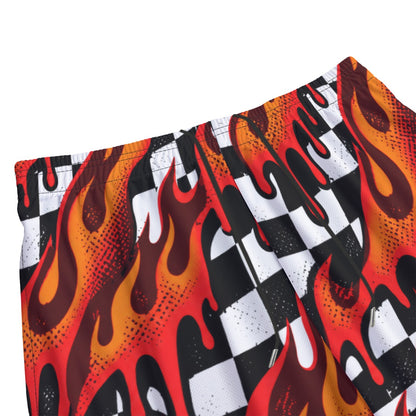 Teen/Adult Chaos Checkered Flame Shorts (no inner liner)
