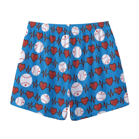 Adult Baseball Lovers Mesh Shorts, Valentine Collection