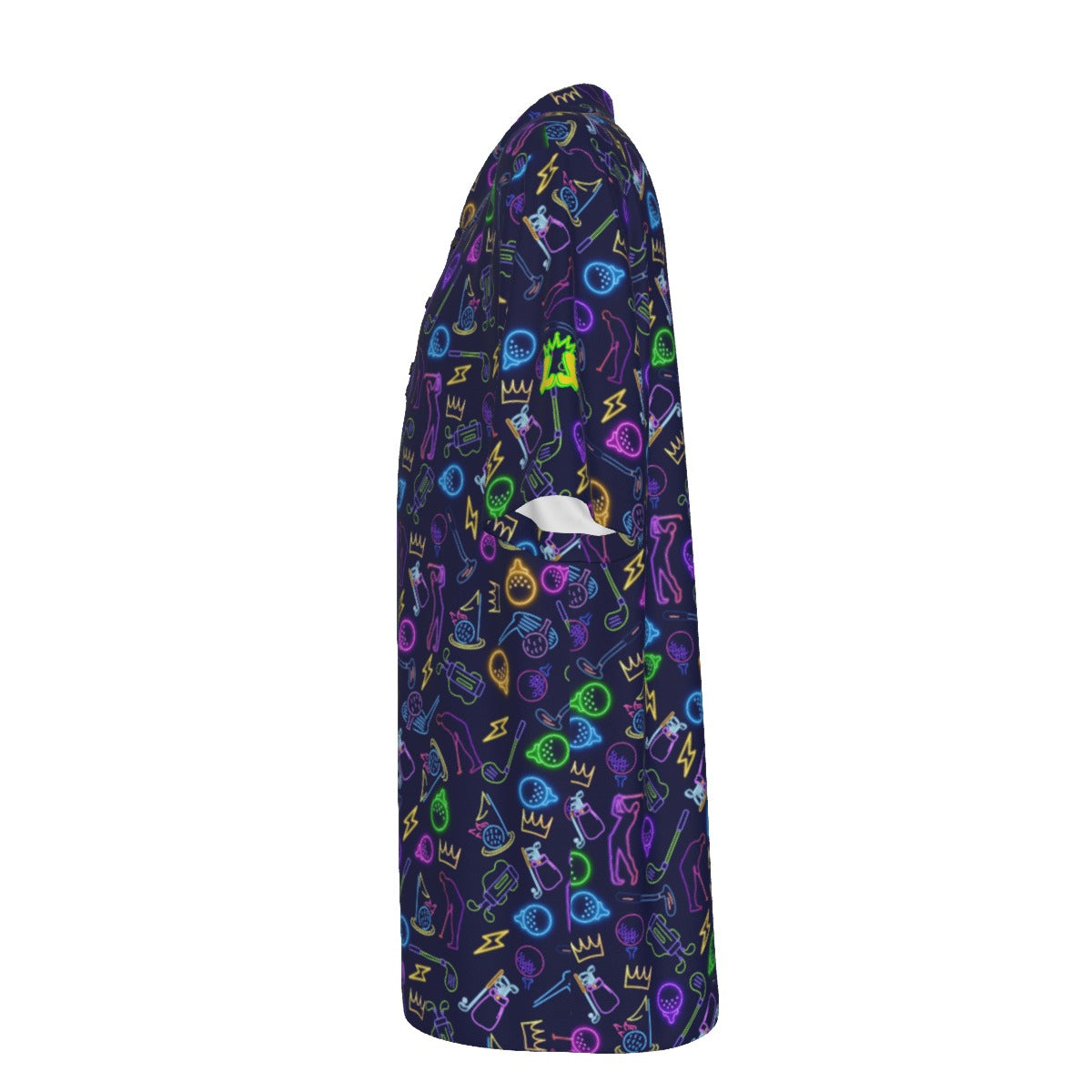 Neon Print Teenage UV Protection Golf Polo Shirt
