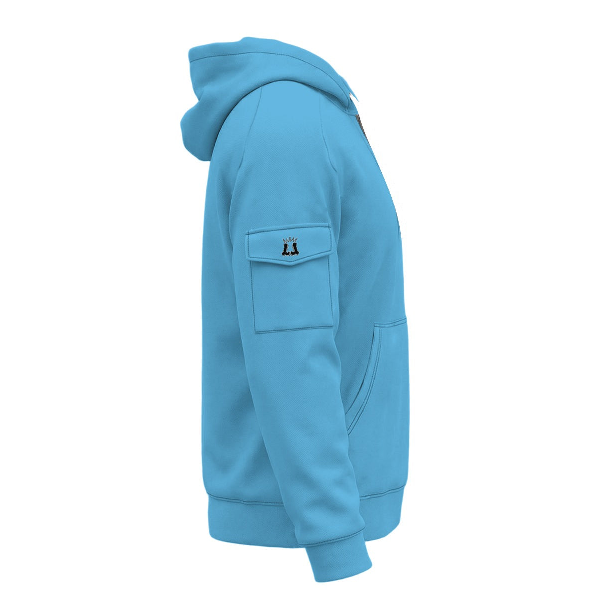 Storm Unisex Adult Half-Zip Hoodie (Blue - Personalized)