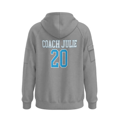Storm Unisex Adult Half-Zip Hoodie (Gray - Personalized)