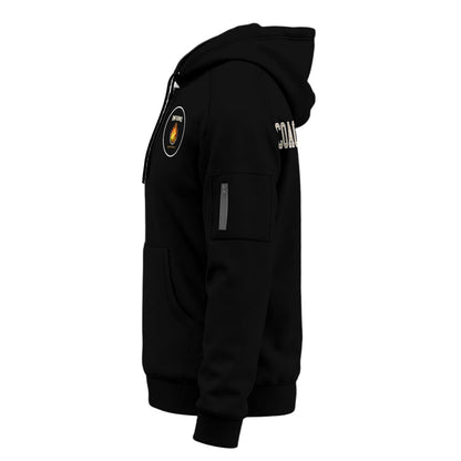 Adult Brimfield Inferno 1/4 Zip Pull Over Hoodie, Black (Personalized)