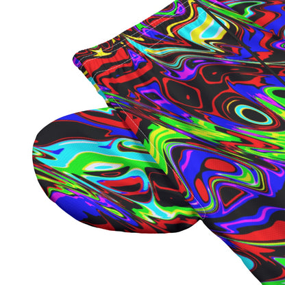 Adult and Teen Glitchy Mesh Shorts