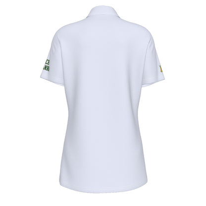 Women's Sturbridge Little League Baseball UV Protection Polo - Coach's White Edition (Personalized)