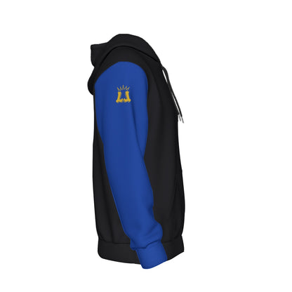 Adult Brimfield Beasts Flag Baseball Hoodie - Black/Blue