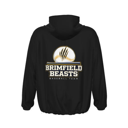 Adult Brimfield Beasts 1/2 Zip Windbreaker Pullover - Player's Edition (Personalized)