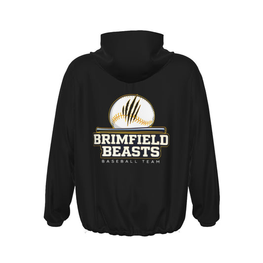 Adult Brimfield Beasts 1/2 Zip Windbreaker Pullover - Player's Edition (Personalized)
