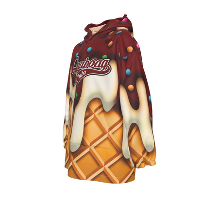 Youth Quaboag Baseball Ice Cream Drip Blanket Hoodie