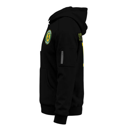 Adult Unisex Sturbridge Softball Half-Zip Hoodie (Black) - Personalized