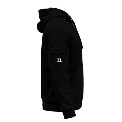 Adult Unisex Brimfield Softball 1/4-Zip Hoodie, Black (Non-Personalized)