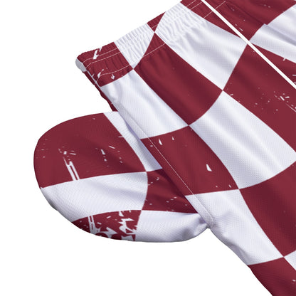 Adult Quaboag Baseball Mesh Shorts-Checkered