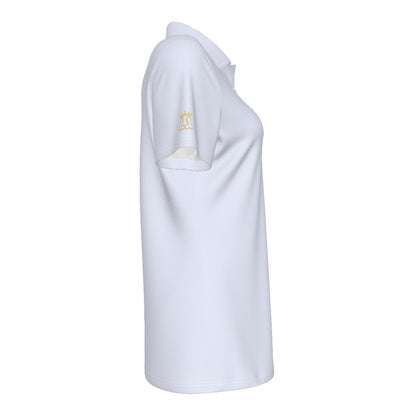 Women's Brimfield Baseball UV Protection Polo - White (Personalized Coach's Edition)