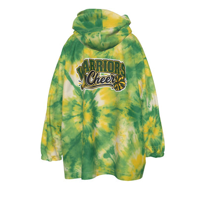 Youth TYFC Warriors Cheer Tie Dye Blanket Hoodie
