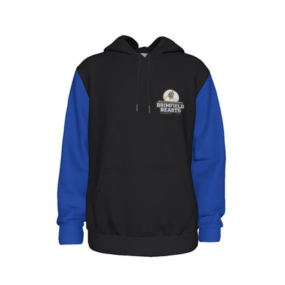 Adult Brimfield Beasts Flag Baseball Hoodie - Black/Blue
