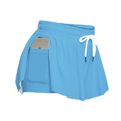 Women's Storm Butterfly Sports Shorts - Blue