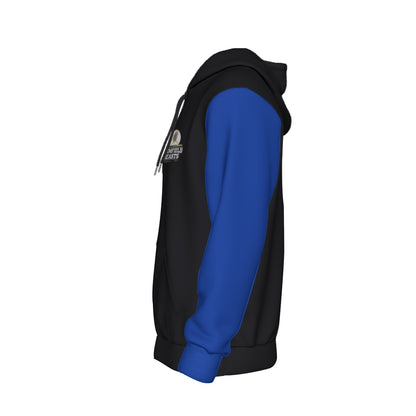 Adult Brimfield Beasts Flag Baseball Hoodie - Black/Blue