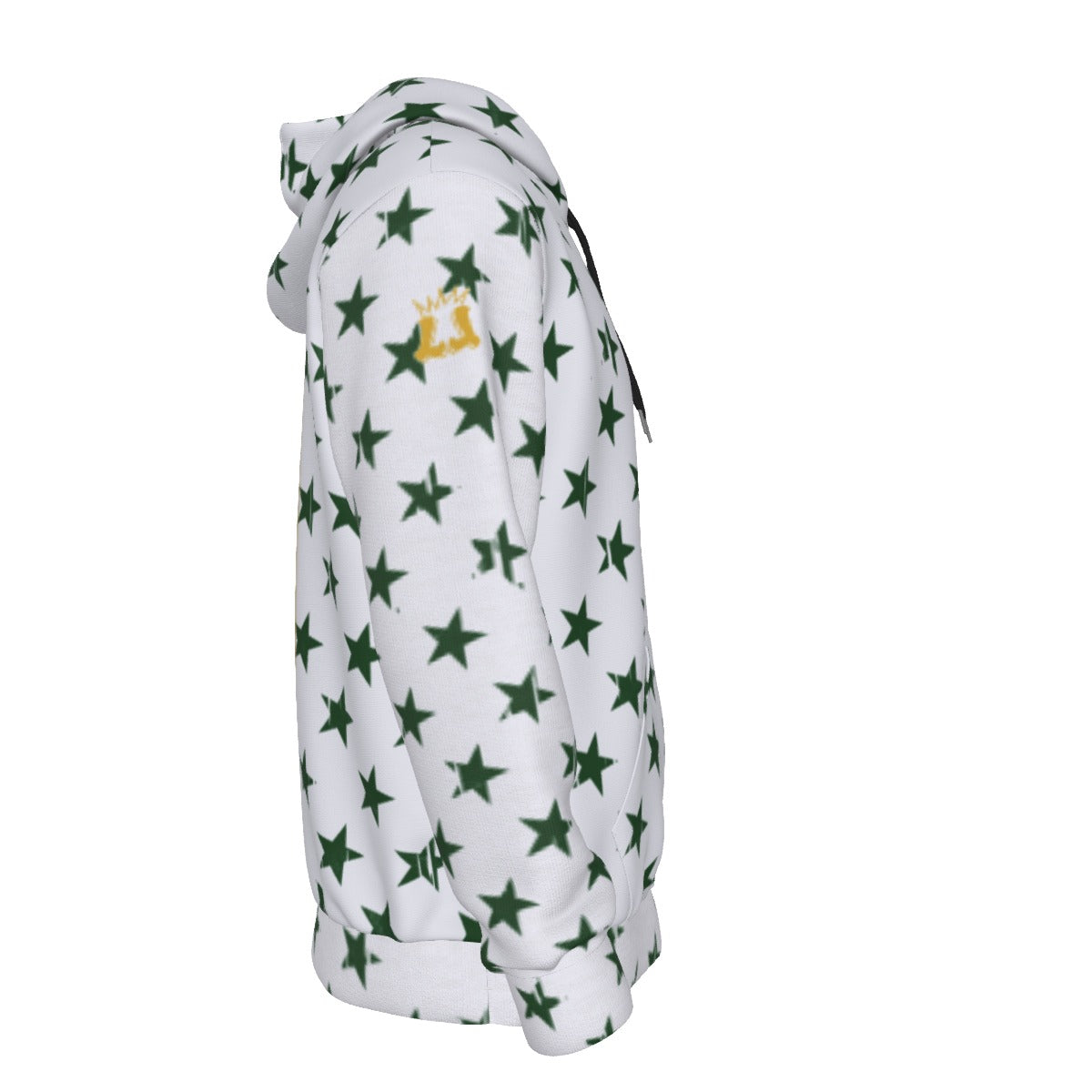 Adult TRYLAX Girl's Flag and Star Hoodie (Personalized)