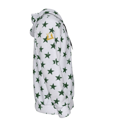 Adult TRYLAX Girl's Flag and Star Hoodie (Personalized)