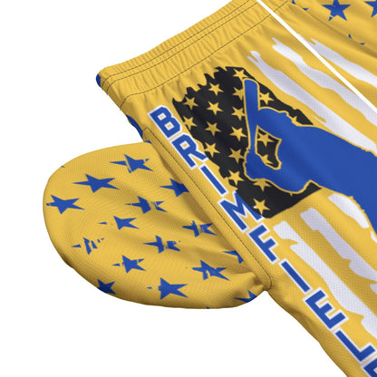 Adult Brimfield Beasts Flag Shorts - Yellow Edition (no inner liner)