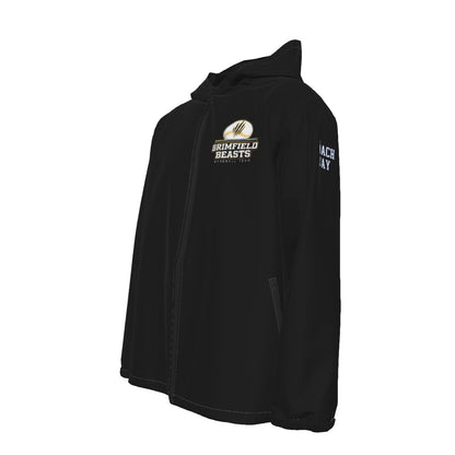 Adult Brimfield Beasts Windproof/Waterproof Jacket - Black, Coach's Edition (Personalized)