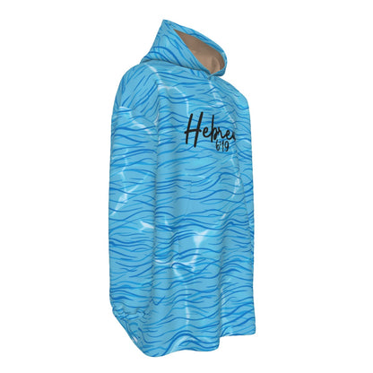 All-Over Print Unisex Sherpa Fleece Hoodie Blanket