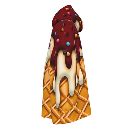 Adult Quaboag Baseball Ice Cream Drip Blanket Hoodie