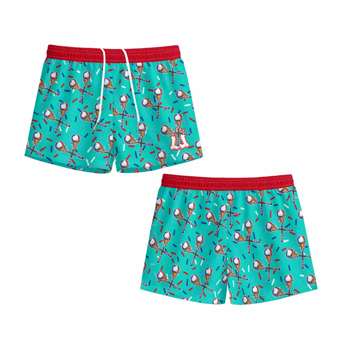 Youth Patriotic Lacrosse Shorts - Ice Cream Drip