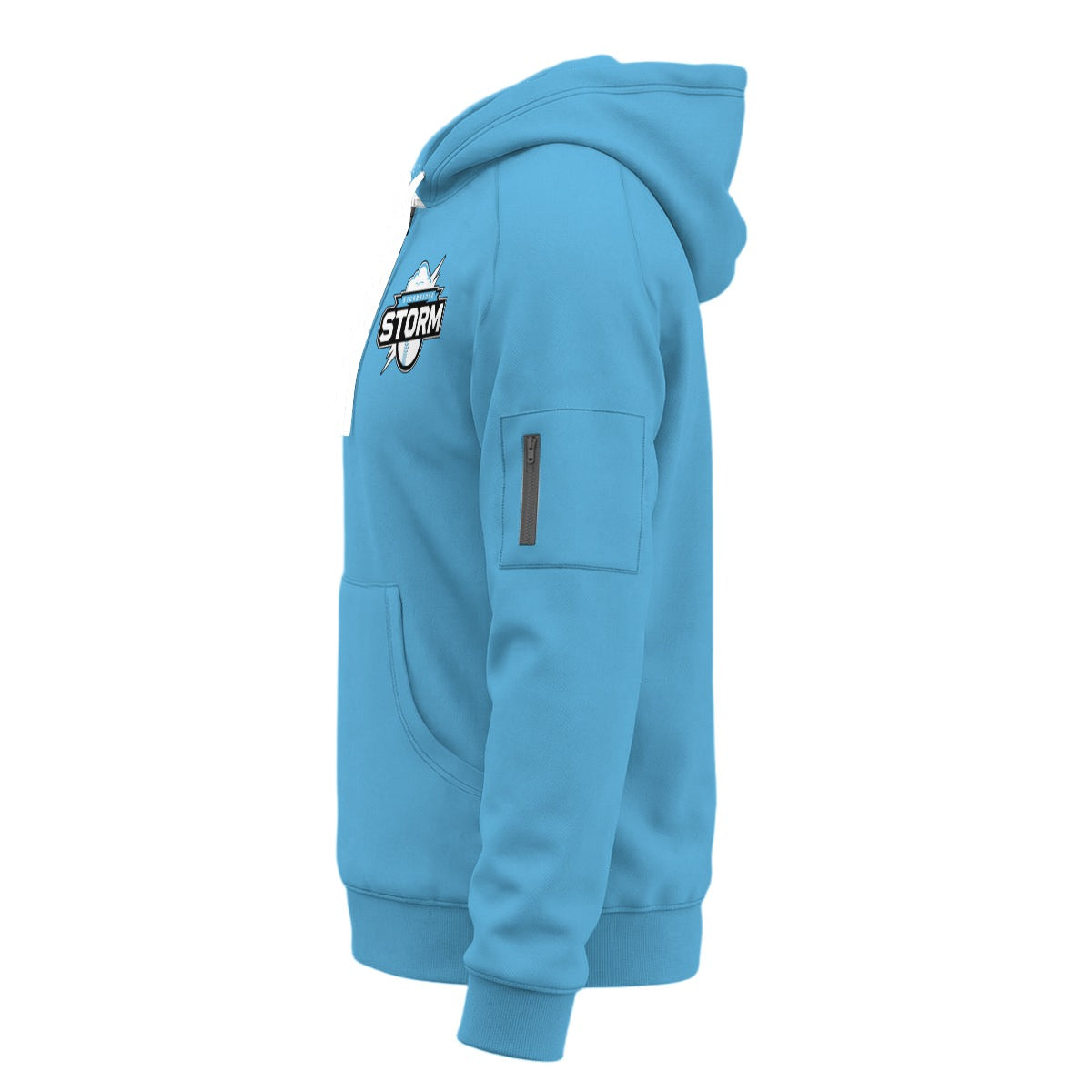 Storm Unisex Adult Half-Zip Hoodie (Blue, Non-Personalized)