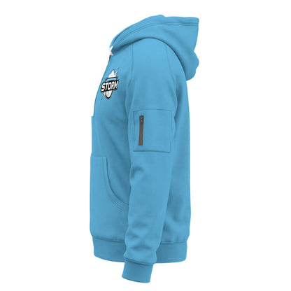 Storm Unisex Adult Half-Zip Hoodie (Blue, Non-Personalized)