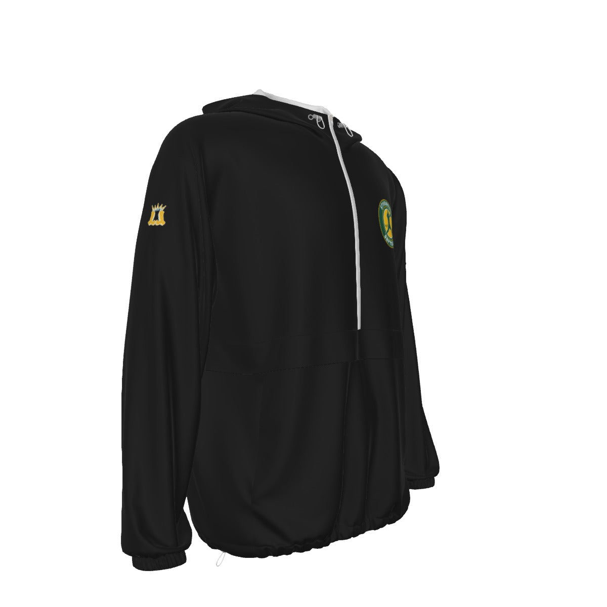 Adult Unisex 1/2 Zip Sturbridge Softball Pullover Windbreaker - Black Edition (Non-Personalized)