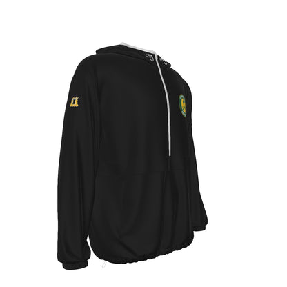 Adult Unisex 1/2 Zip Sturbridge Softball Pullover Windbreaker - Black Edition (Non-Personalized)
