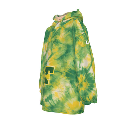 Youth TYFC Warriors Cheer Tie Dye Blanket Hoodie