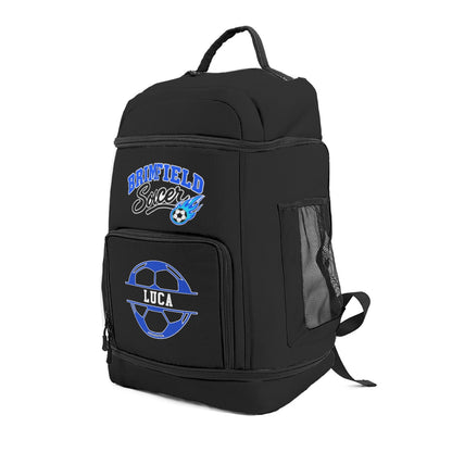 Personalized Brimfield Soccer Backpack - Black