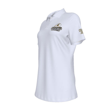 Women's Brimfield Baseball UV Protection Polo - White (Personalized Coach's Edition)