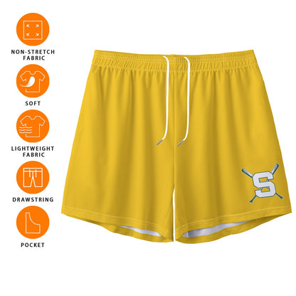 Adult Sturbridge Little League Baseball Shorts - Yellow Edition (no inner liner)