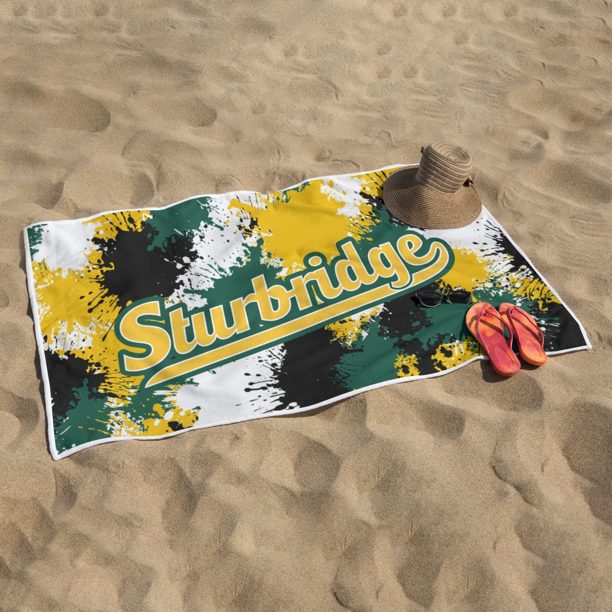 SGSL Lightweight Quick-Drying Beach Towel, Paint Splatter Edition