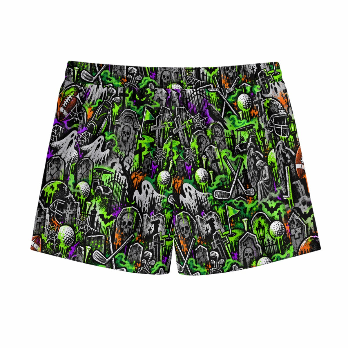 Youth Graveyard Graffiti Halloween Shorts