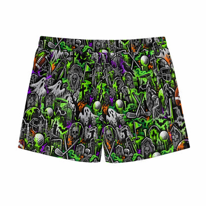 Youth Graveyard Graffiti Halloween Shorts