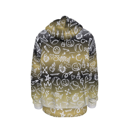 Adult Brimfield Inferno Gradient Graffiti Hoodie