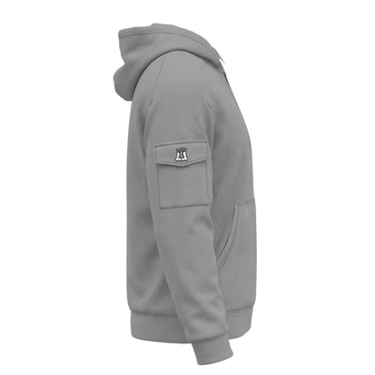 Storm Unisex Adult Half-Zip Hoodie (Gray, Non-Personalized)