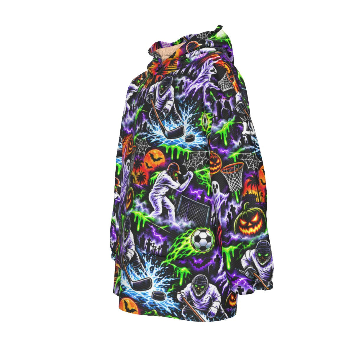 Kids Halloween Sport Theme Blanked Hoodie