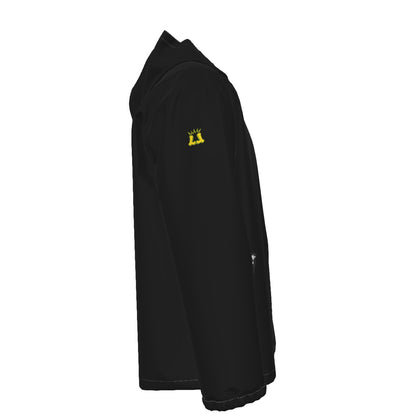 Adult Warriors Cheer Full Zip Rainjacket - Black