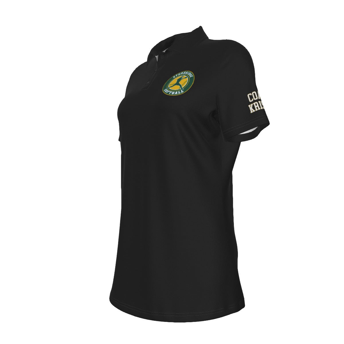 Women's Sturbridge Girls Softball UV Protection Polo - Coach's Black Edition (Personalized)