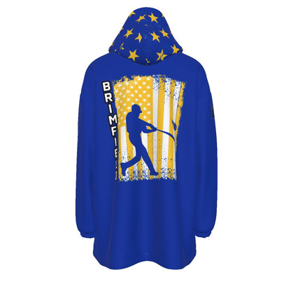 Adult Brimfield Beasts Blanket Hoodie- Blue Flag Edition